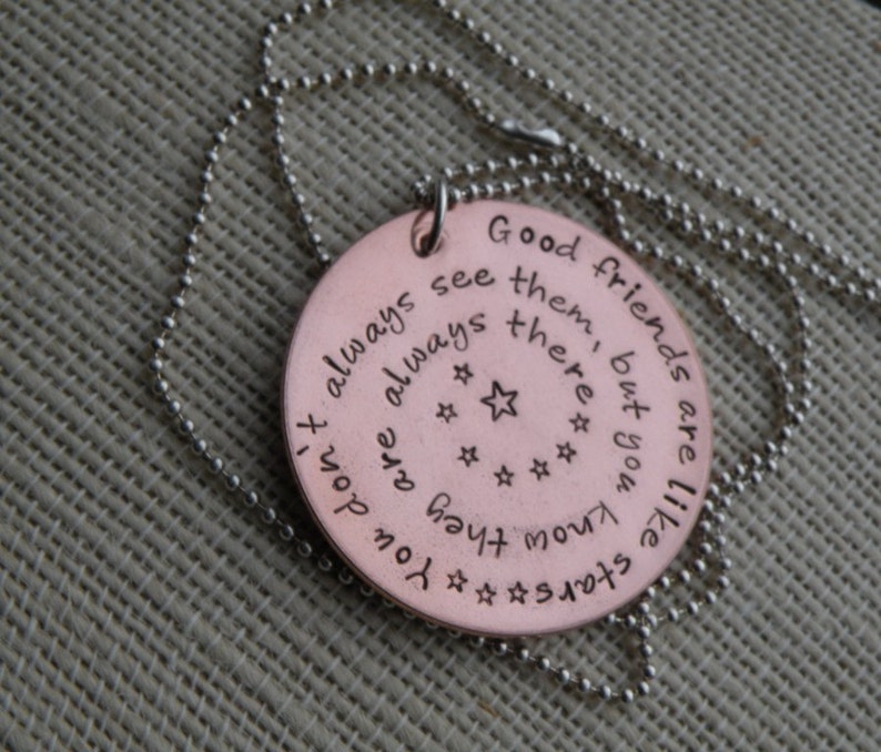 Good Friends Are Like Stars Inspirational Necklace image 3