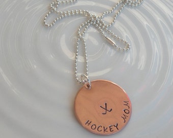 Hockey Mom Copper Necklace