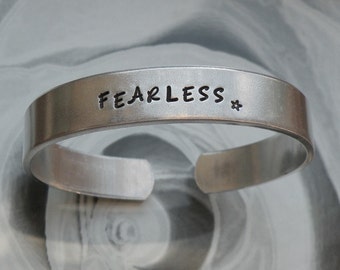 Fearless Aluminum Cuff Bracelet