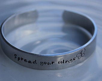 Spread Your Wings Aluminum Cuff Bracelet