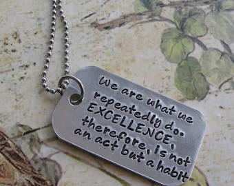 Custom Quote Aluminum Necklace