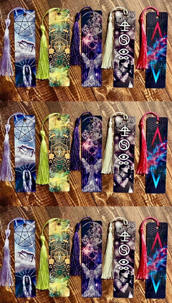 Handmade Gothic Bookmark | Metalcore Inspired | Heavy Metal Fan| Emo Reader Gift | Dark Alt Style