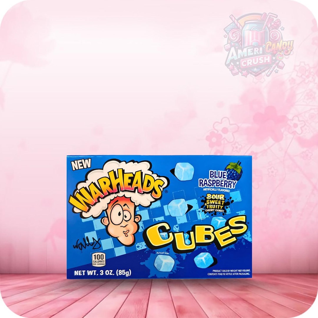 Warhead Blue Raspberry Cubes Warheads Blue Raspberry Cubes Theatre Box - Etsy