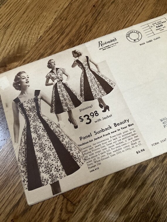 1956 Summer Women's Fashion Catalogue / Roaman's - Etsy