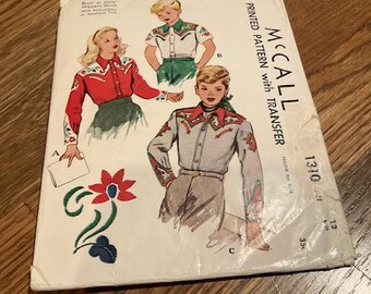 トップス Vintage Circle A Western Shirt 1940s Vintage Circle A Western Shirt 1940s トップス