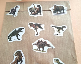 Roliga dinosaurieklistermärken | Barnfestgåvor | Dinosaurieklistermärken för vattenflaskor, bärbara datorer och pyssel | Blandade designer