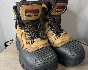 Botas de nieve Rocky para hombre, de piel sintética, 600 g, color negro tostado, 7915