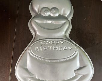 Wilton Cookie Monster Cake Pan Sesame Street 1982 Vintage 502-3738 Muppets