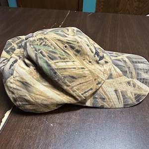 Vintage Team Industries Camo Duck Hunting Strapback Hat Mossy Oak Style Cap image 4