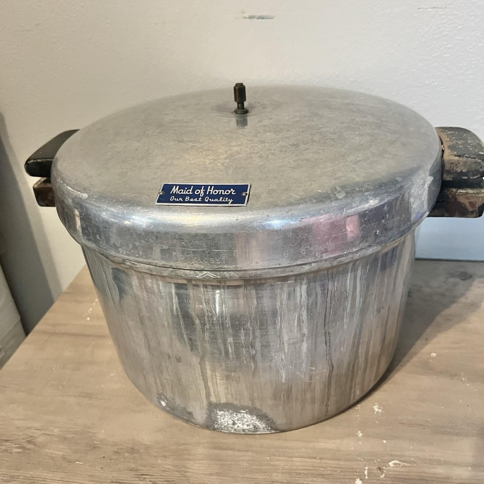 Autocuiseur vintage en aluminium à vie avec couvercle à