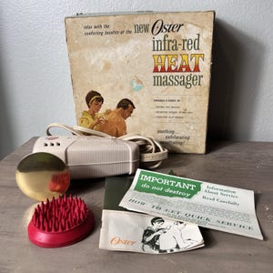 Oster Infra-red Heat Massager Vintage Mid Century COMPLETE SET Tested,  Works! - Etsy