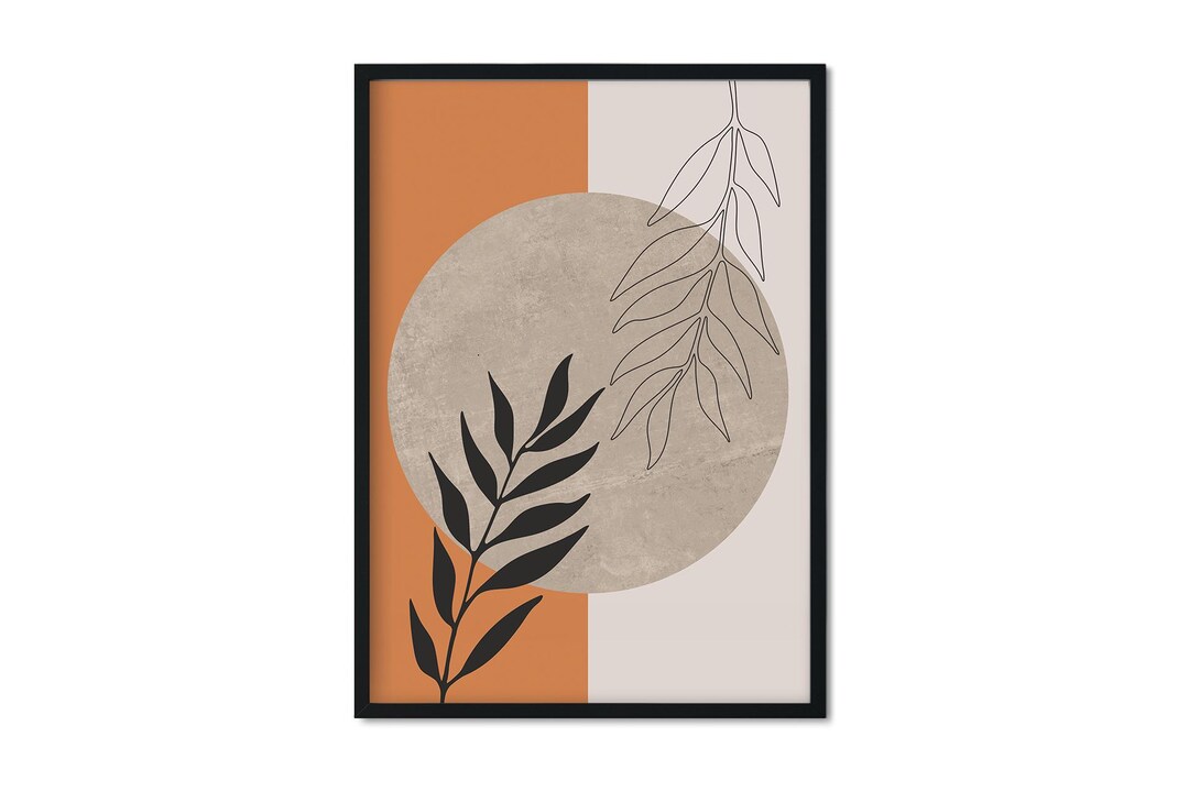 Boho Botanical Print: Abstract Floral Wall Art (digital Download); Boho ...
