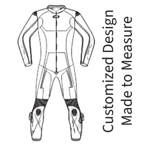 Customized Cowhide Leather Motorcycle Suit Personalized Perforated One Piece/Two Piece Men / Ladies Custom Size Track Racing Suit