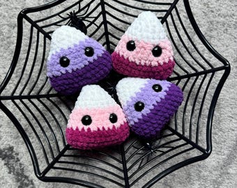 Crochet Colorful Candy Corn Plushies
