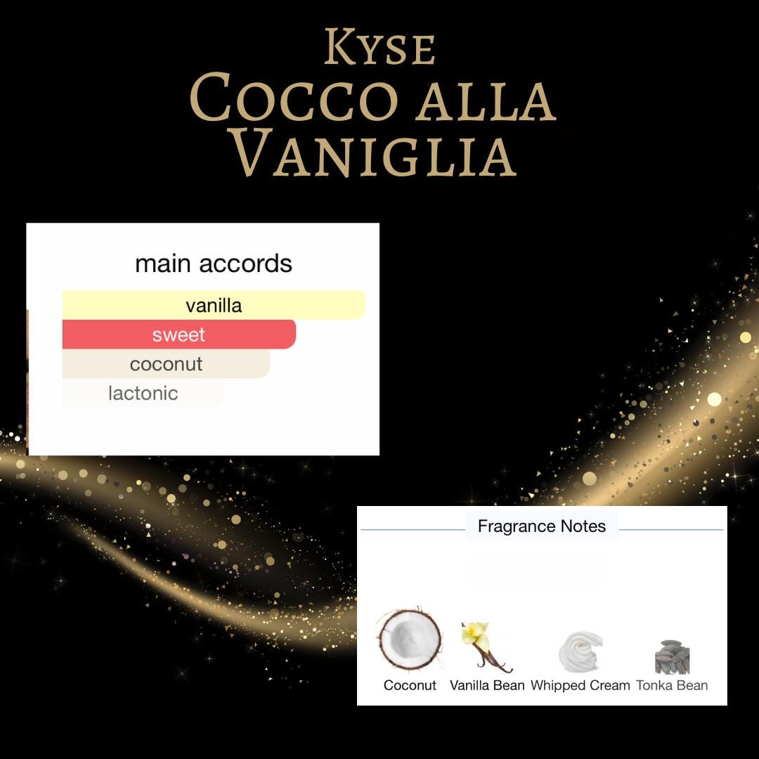 Kyse Cocco Alla Vaniglia 10, 5, 3 and 2 Ml Samples - Etsy