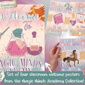 Magic Mindsacademy Willkommensposter-Set Klassenzimmer Dekor