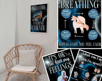 Magic Minds Calming Corner Poster Set | Fantasy Classroom SEL Decor