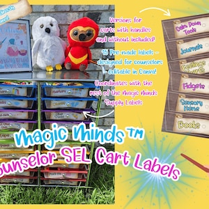 Magic Minds Counselor & SEL Einkaufskorb-Etiketten