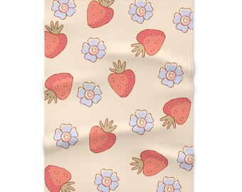 Whimsy Woods | Floral Baby Blanket, Soft Fleece Baby Gift, Nursery Decor, Newborn Shower Gift, Cozy Baby Throw, Floral Baby Bedding