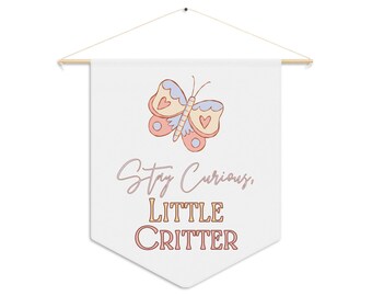 Whimsy Woods | Curious Critter Pennant | Decor for Kids | Nursery and Playroom Decoration | Gift for Baby Shower, Birthday