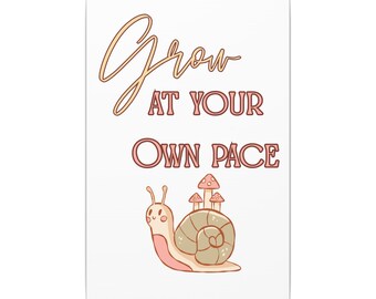 Whimsy Woods | Grow At Your Own Pace | Canvas Wall Art | 12×18 Pastel Nursery & Classroom Decor