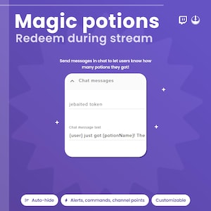 Twitch Potion Animation Widget – Interactive Witch Cauldron for StreamElements | Animated Overlay for Channel Points, Subs, Bits & More!