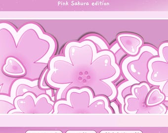 Pink Sakura Animated Transition for Twitch, Youtube, Kick: Cozy