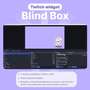 Twitch Cow Blind Box Widget: Animated Stream Overlay (Digital download)