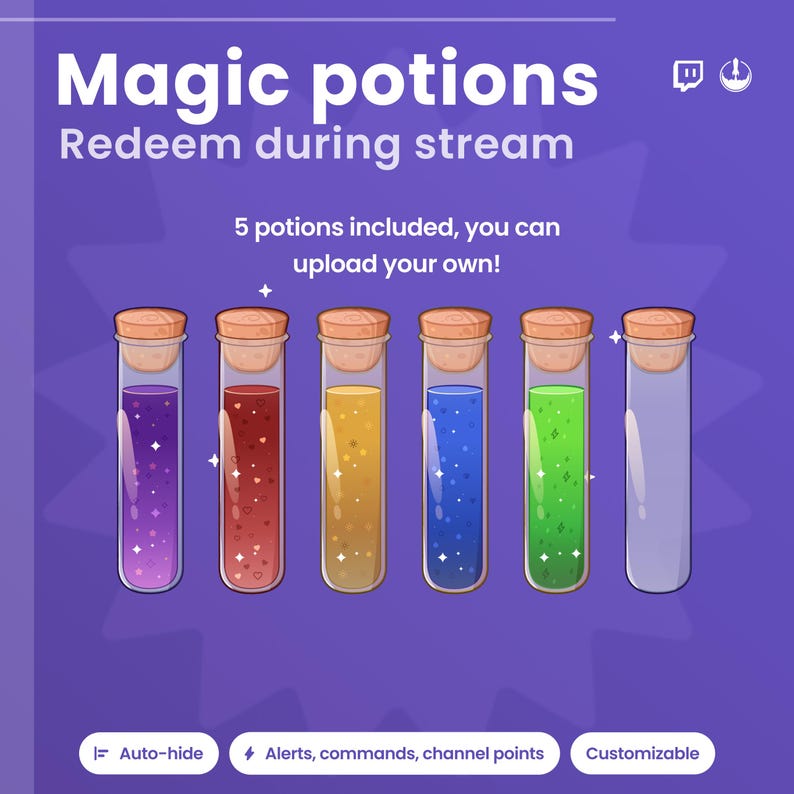 Twitch Potion Animation Widget – Interactive Witch Cauldron for StreamElements | Animated Overlay for Channel Points, Subs, Bits & More!