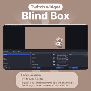 Twitch Cat Blind Box Widget – Twitch animated overlay | Channel Point & Command Triggered | Collectibles | OBS + StreamElements