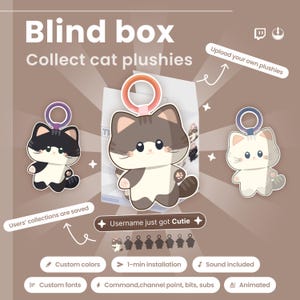 Twitch Cat Blind Box Widget: Animated Stream Overlay (Digital download)
