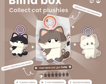 Twitch Cat Blind Box Widget: Animated Stream Overlay (Digital download)