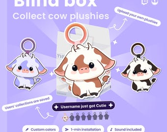 Twitch Cow Blind Box Widget: Animated Stream Overlay | Channel Points, Bits, Subs