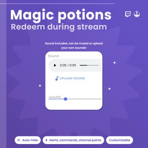 Twitch Potion Animation Widget – Interactive Witch Cauldron for StreamElements | Animated Overlay for Channel Points, Subs, Bits & More!
