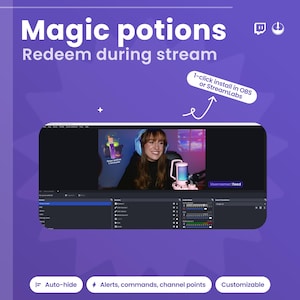 Twitch Potion Animation Widget – Interactive Witch Cauldron for StreamElements | Animated Overlay for Channel Points, Subs, Bits & More!