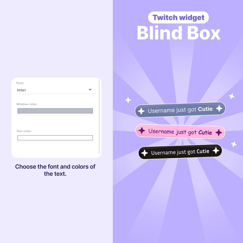 Twitch Cow Blind Box Widget: Animated Stream Overlay (Digital download)