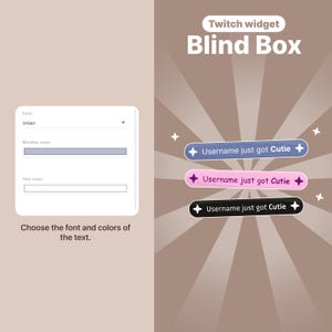 Twitch Cat Blind Box Widget – Twitch animated overlay | Channel Point & Command Triggered | Collectibles | OBS + StreamElements