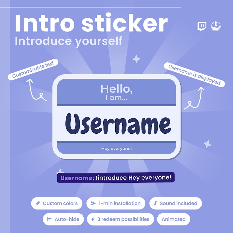 Project Intro Sticker Custom Stream Stickers - Etsy