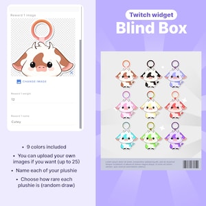Twitch Cow Blind Box Widget: Animated Stream Overlay | Channel Points, Bits, Subs