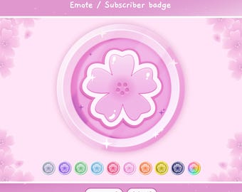 Sakura Twitch Channel Points: Pastel Flower Emote Set (Digital Download)