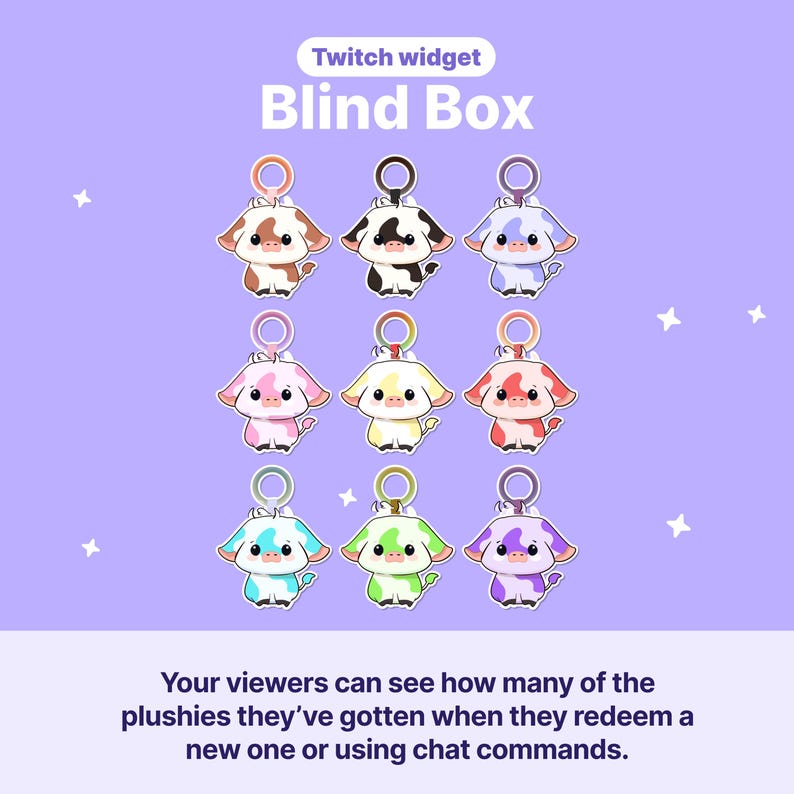 Twitch Cow Blind Box Widget: Animated Stream Overlay (Digital download)