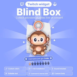 Twitch Blind Box-widget: interactieve Twitch-overlay | Kanaalpunt en -opdracht geactiveerd | Sound FX en verzamelobjecten | OBS + StreamElements
