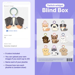 Twitch Dog Blind Box Widget: Animated Overlay, Channel Point Trigger
