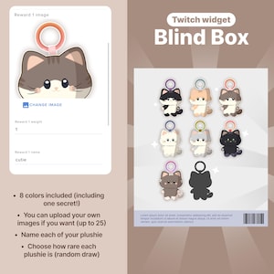 Twitch Cat Blind Box Widget: Animated Stream Overlay (Digital download)