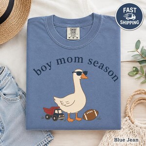 Komfortfärger Rolig pojkemamma Gås-tröja, pojkemammasäsongströja, söt pojkemamma-tröja, pojkemamma-present, mors dag-tröja