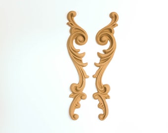 Wooden Decoration set 2 pieces 18.5 Χ 3 cm - Bending model - Flexible - Wood decoration - Wooden Furniture Moulding