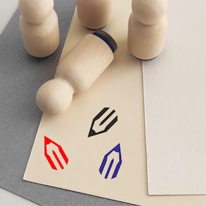 Pencil stamp for scrapbooking, cards, clay | Mini Stamp | Planner Stamp | Multipurpose Stamp |