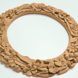 Wreath of Flowers 24 Χ 24 cm - Bending model - Flexible - Wood decoration - Wooden Furniture Moulding