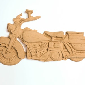 Motorbike 24 Χ 13 cm - Bending model - Flexible - Wood decoration - Wooden Furniture Moulding