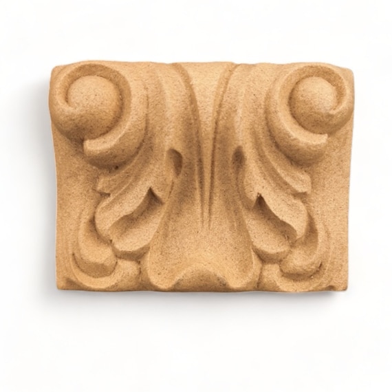 Wood Carved Decorative Column 8cm. X 6 cm. - Bending model - Flexible - Wood decoration - Wooden Furniture Moulding